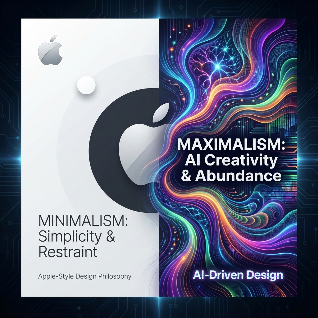 Apple Minimalism vs AI Maximalism Design Comparison