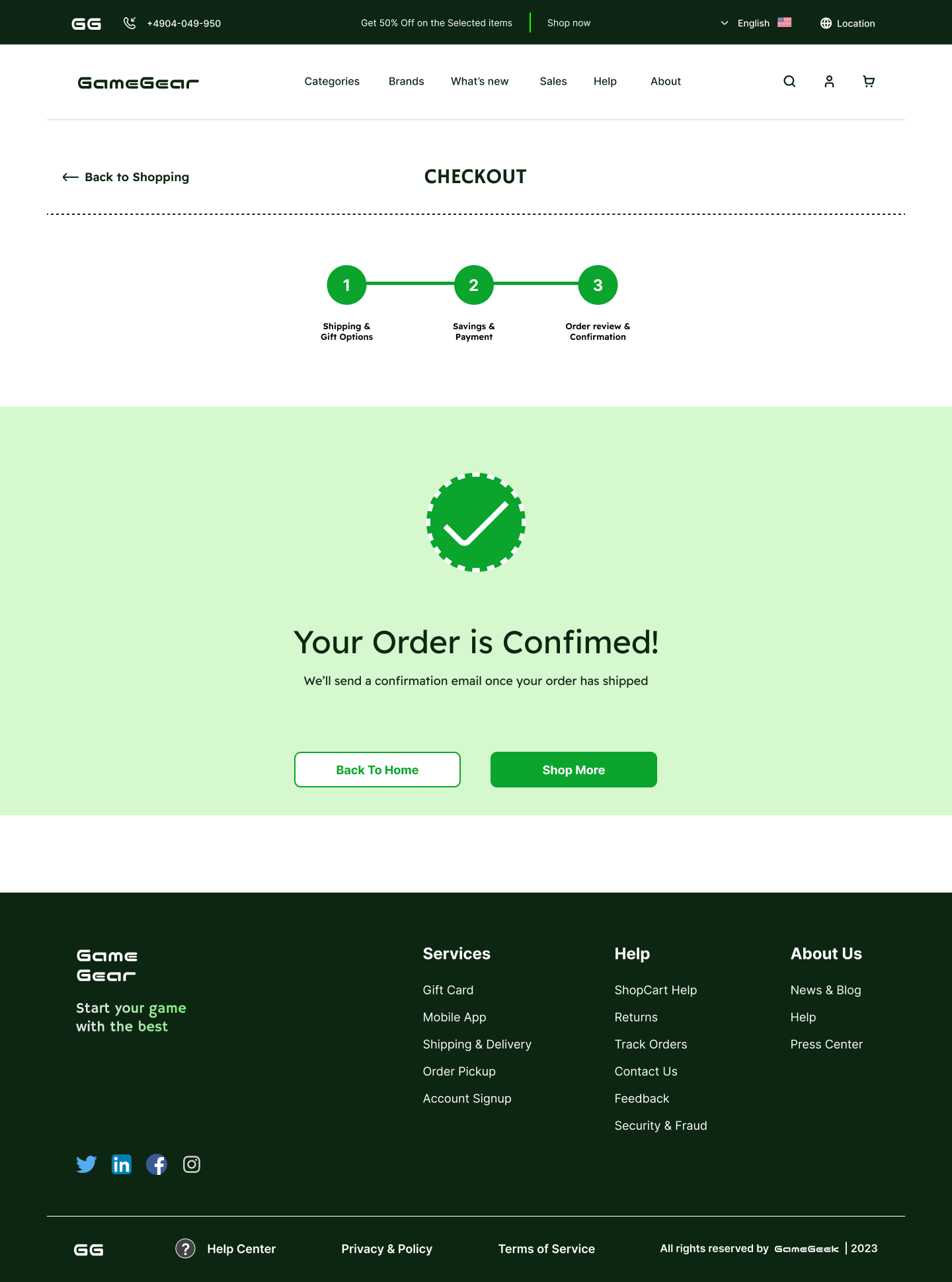 Order Confirmation