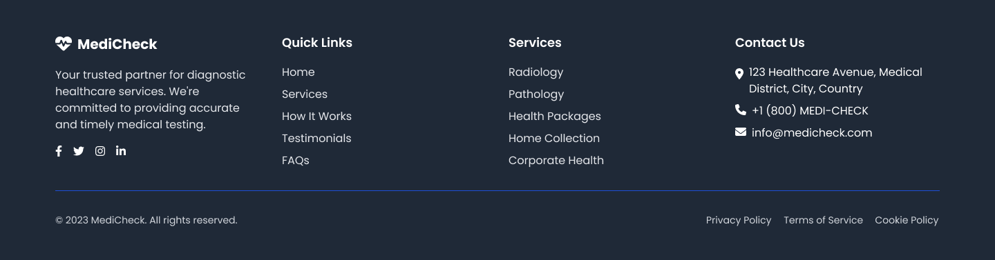 MediCheck Footer