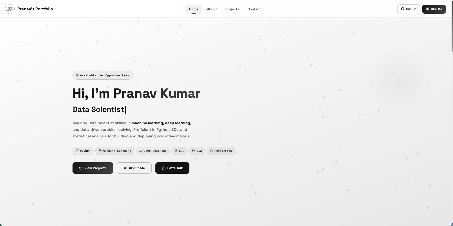 Pranav Kumar Portfolio
